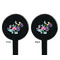 Chinoiserie Black Plastic 7" Stir Stick - Double Sided - Round - Front & Back