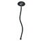 Chinoiserie Black Plastic 7" Stir Stick - Oval - Single Stick