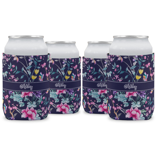 Custom Chinoiserie Can Cooler (12 oz) - Set of 4 w/ Name or Text