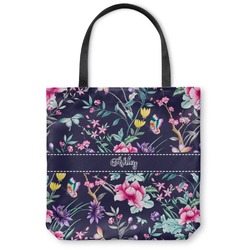 Chinoiserie Canvas Tote Bag - Large - 18"x18" (Personalized)