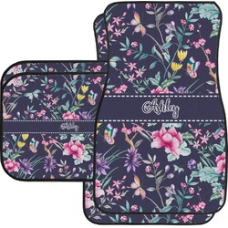 Chinoiserie Car Floor Mats Set - 2 Front & 2 Back (Personalized)
