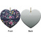 Chinoiserie Ceramic Flat Ornament - Heart Front & Back (APPROVAL)