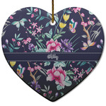 Chinoiserie Heart Ceramic Ornament w/ Name or Text