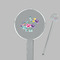 Chinoiserie Clear Plastic 7" Stir Stick - Round - Closeup