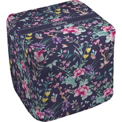 Chinoiserie Cube Pouf Ottoman - 18" (Personalized)