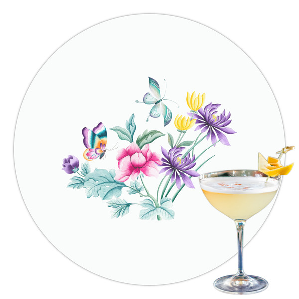 Custom Chinoiserie Printed Drink Topper - 3.5"