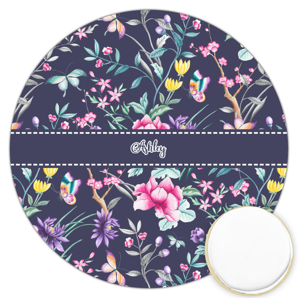 Custom Chinoiserie Printed Cookie Topper - 3.25" (Personalized)