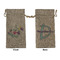 Chinoiserie Large Burlap Gift Bags - Front & Back