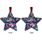 Chinoiserie Metal Star Ornament - Front and Back