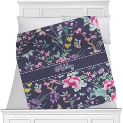 Chinoiserie Minky Blanket - Toddler / Throw - 60"x50" - Single Sided (Personalized)