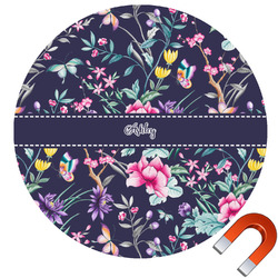 Chinoiserie Round Car Magnet - 10" (Personalized)