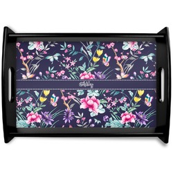 Chinoiserie Black Wooden Tray - Small (Personalized)