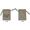 Chinoiserie Small Burlap Gift Bag - Front Approval