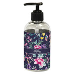 Chinoiserie Plastic Soap / Lotion Dispenser (8 oz - Small - Black) (Personalized)