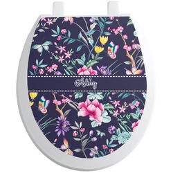 Chinoiserie Toilet Seat Decal - Round (Personalized)