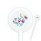 Chinoiserie White Plastic 5.5" Stir Stick - Round - Closeup