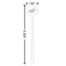 Chinoiserie White Plastic 5.5" Stir Stick - Round - Dimensions