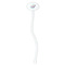 Chinoiserie White Plastic 7" Stir Stick - Oval - Single Stick