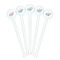 Chinoiserie White Plastic 7" Stir Stick - Round - Fan View