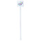 Chinoiserie White Plastic Stir Stick - Double Sided - Square - Single Stick