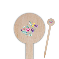 Chinoiserie 6" Round Wooden Food Picks - Double Sided