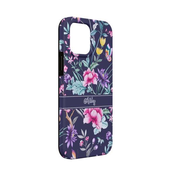 Custom Chinoiserie iPhone Case - Rubber Lined - iPhone 13 Mini (Personalized)