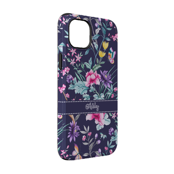 Custom Chinoiserie iPhone Case - Rubber Lined - iPhone 14 Pro (Personalized)