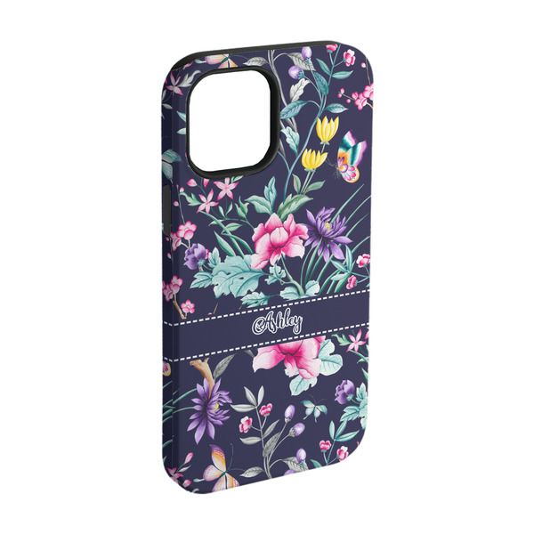 Custom Chinoiserie iPhone Case - Rubber Lined - iPhone 15 Pro (Personalized)