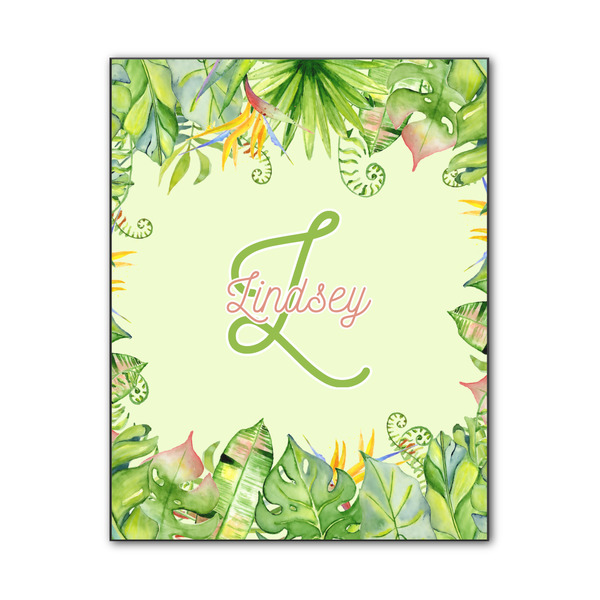 Custom Tropical Leaves Border Wood Print - 11x14 (Personalized)