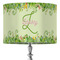 Tropical Leaves Border 16" Drum Lampshade - ON STAND (Fabric)