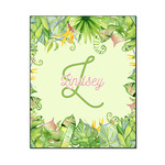 Tropical Leaves Border Wood Print - 16x20 (Personalized)