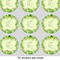 Tropical Leaves Border 2" Multipurpose Round Labels - Sheet