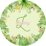 Tropical Leaves Border Multipurpose Round Labels - 2" (Personalized)