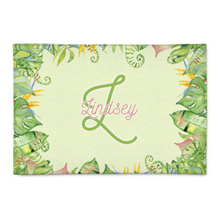 Tropical Leaves Border 2' x 3' Patio Rug (Personalized)