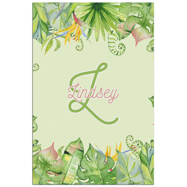 Custom Tropical Leaves Border Poster - Matte - 24x36 (Personalized)