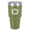 Tropical Leaves Border 30 oz Stainless Steel Ringneck Tumbler - Olive - Front