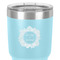 Tropical Leaves Border 30 oz Stainless Steel Ringneck Tumbler - Teal - Close Up