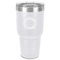 Tropical Leaves Border 30 oz Stainless Steel Ringneck Tumbler - White - Front