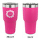 Tropical Leaves Border 30 oz Stainless Steel Ringneck Tumblers - Pink - Single Sided - APPROVAL