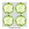 Tropical Leaves Border 4" Multipurpose Round Labels - Sheet