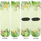 Tropical Leaves Border Adult Crew Socks - Double Pair - Front and Back - Apvl