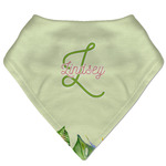 Tropical Leaves Border Bandana Bib (Personalized)