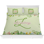 Tropical Leaves Border Comforter Set - King (Personalized)