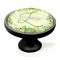 Tropical Leaves Border Black Custom Cabinet Knob (Side)