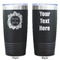 Tropical Leaves Border Black Polar Camel Tumbler - 20oz - Double Sided  - Approval