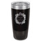 Tropical Leaves Border Black Polar Camel Tumbler - 20oz - Front