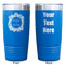 Tropical Leaves Border Blue Polar Camel Tumbler - 20oz - Double Sided - Approval