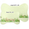 Tropical Leaves Border Bone Shaped Mat Comparison