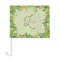 Tropical Leaves Border Car Flag - Large - FRONT