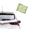 Tropical Leaves Border Car Flag - Large - LIFESTYLE